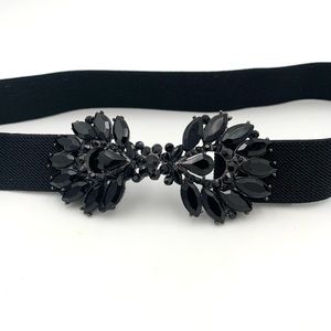 BCBGMAXAZRIA Elastic Belt with Embellished Buckle - Size S